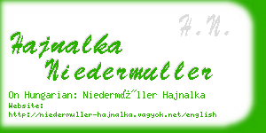 hajnalka niedermuller business card